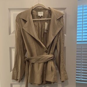 Vince Beige Women's Belted Blazer